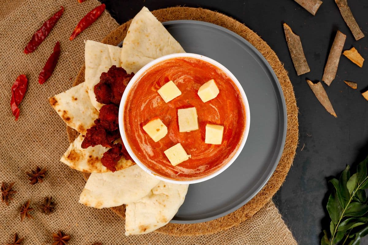 Soft Naan, paneer butter and Chicken 65(705 Special)