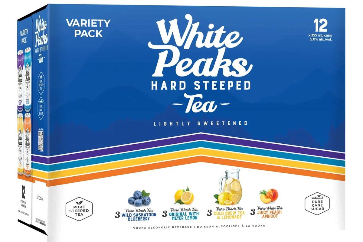 White Peaks hard stepped Tea Variety pack (12 x 355 ml Cans)