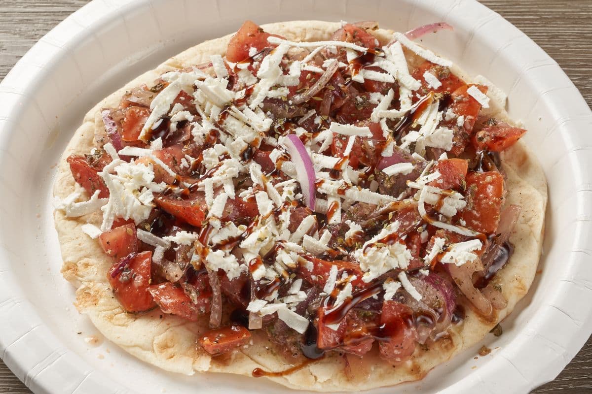 Feta Bruschetta on Greek Flatbread