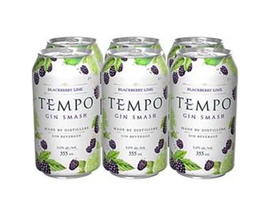 Tempo Gin Smash Blackberry Lime, 6 x 355 ml