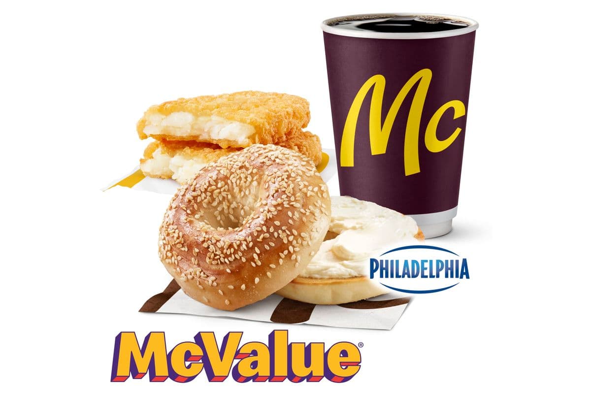 Sesame Bagel w/ Reg Cream Cheese McValue Meal [540.0 Cals]