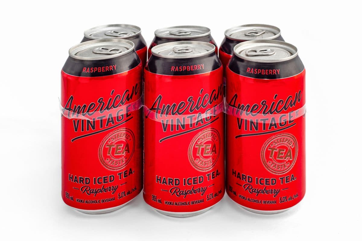 American Vintage Hard Iced Tea Raspberry (6 Pack) (6 x 355ml)