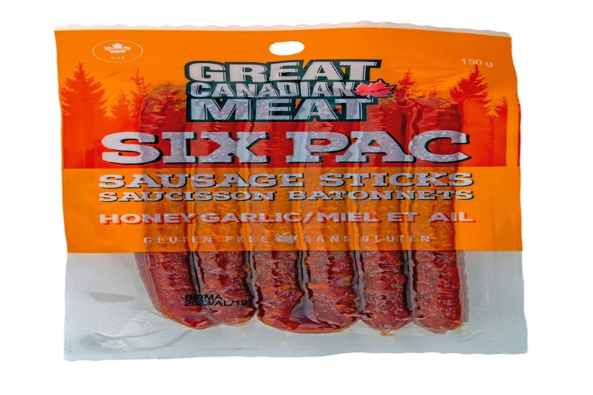 Great Canadian Meat Honey Garlic Six Pack Sausage Sticks