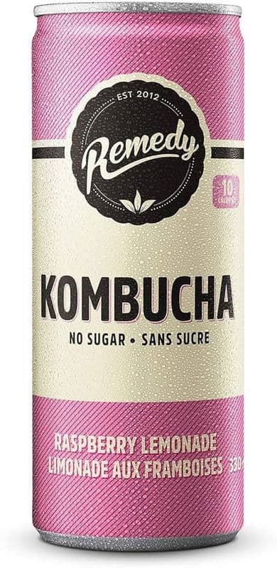  Remedy Bio Kombucha Limonade aux Framboises 330ml/ Remedy Organic Kombucha Raspberry Lemonade  330ml