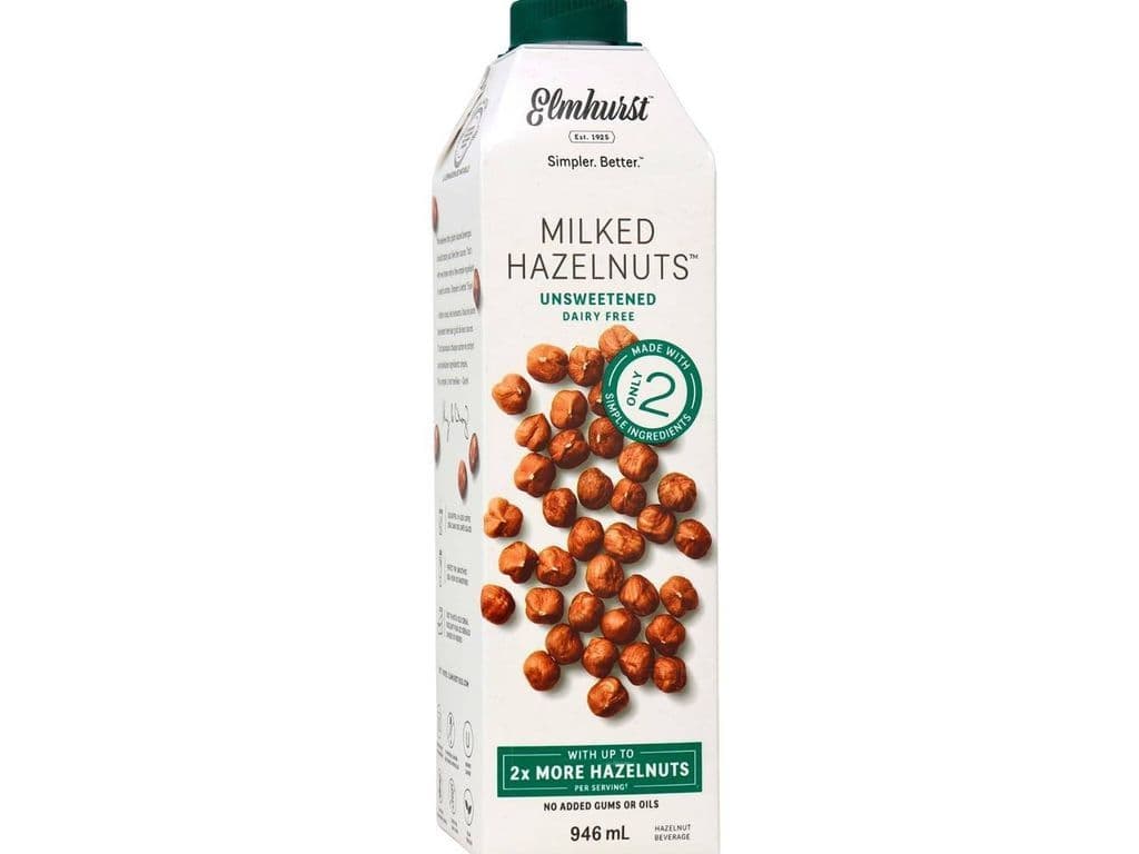 ELMHURST UNSWEETEND MILKED HAZELNUTS 946ML