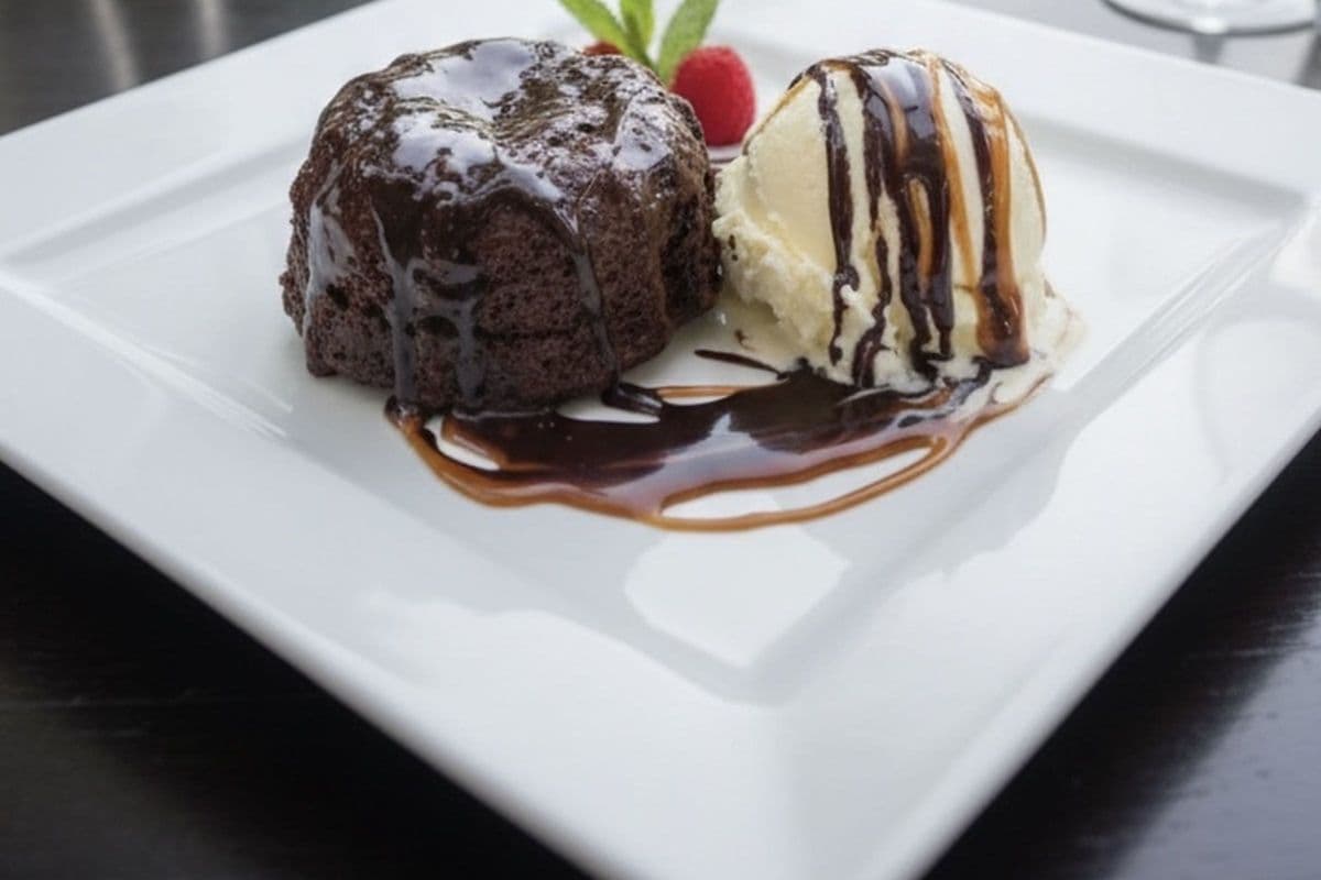 Molten lava chocolate cake