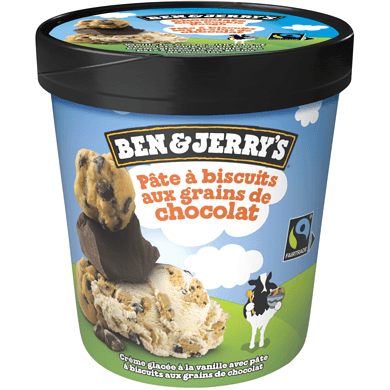 Ben & Jerry Pate a Biscuits aux Pepites de Chocolat/ Chocolate Chip Cookie Dough 473ml