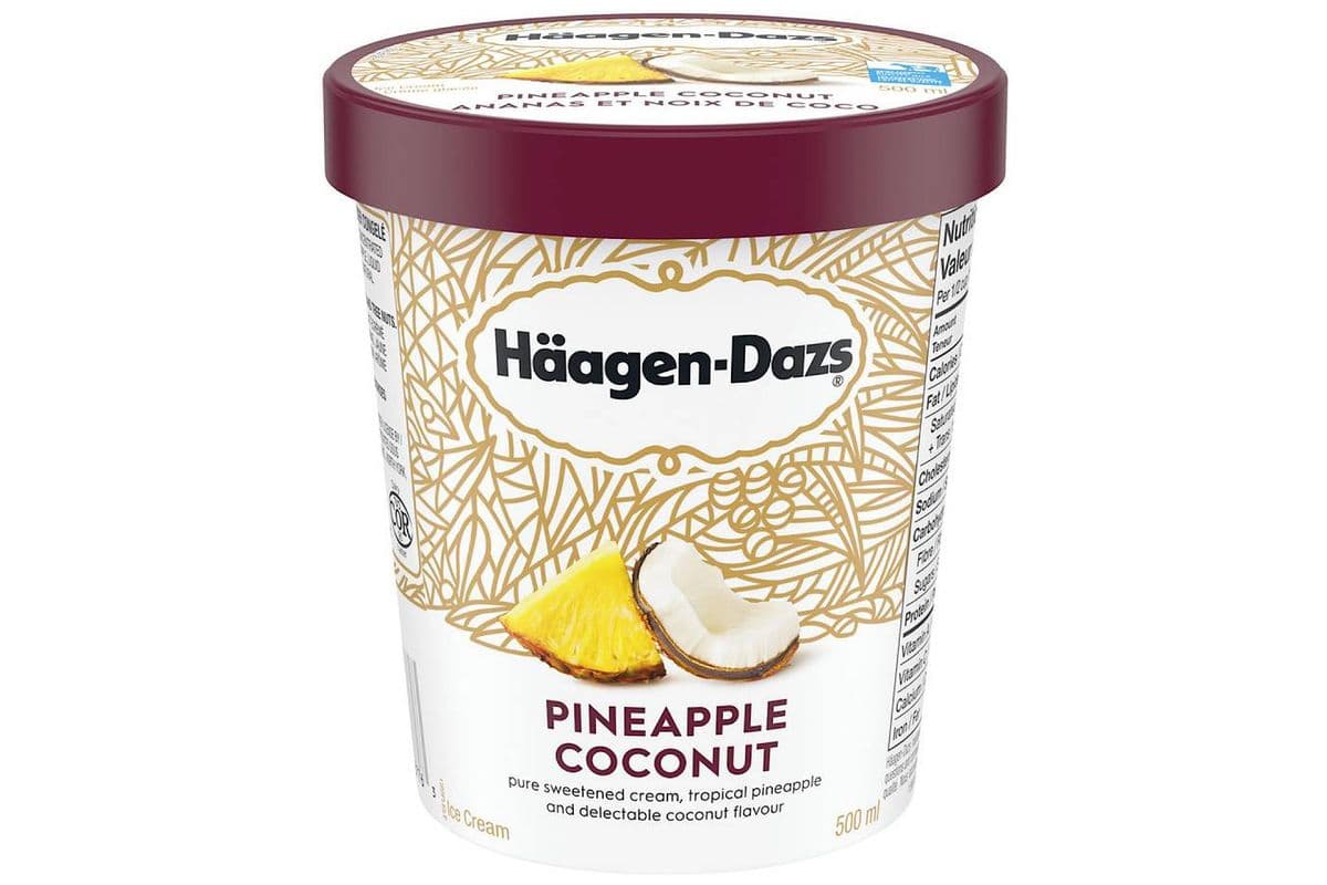 Häagens Dazs (Pot / Jar) - Ananas et Noix de Coco / Pineapple & Coconut (450 ml)
