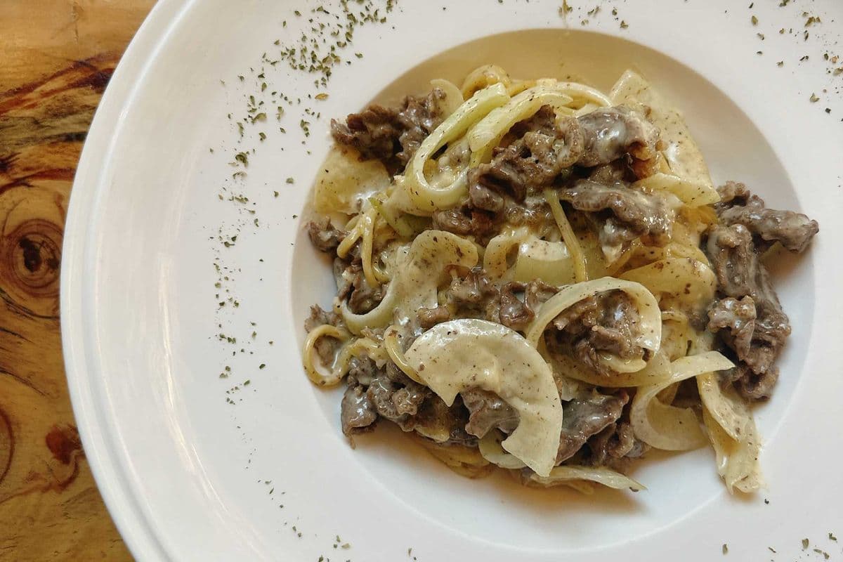 !!Creamy Beef Yaki Soba (Thin)