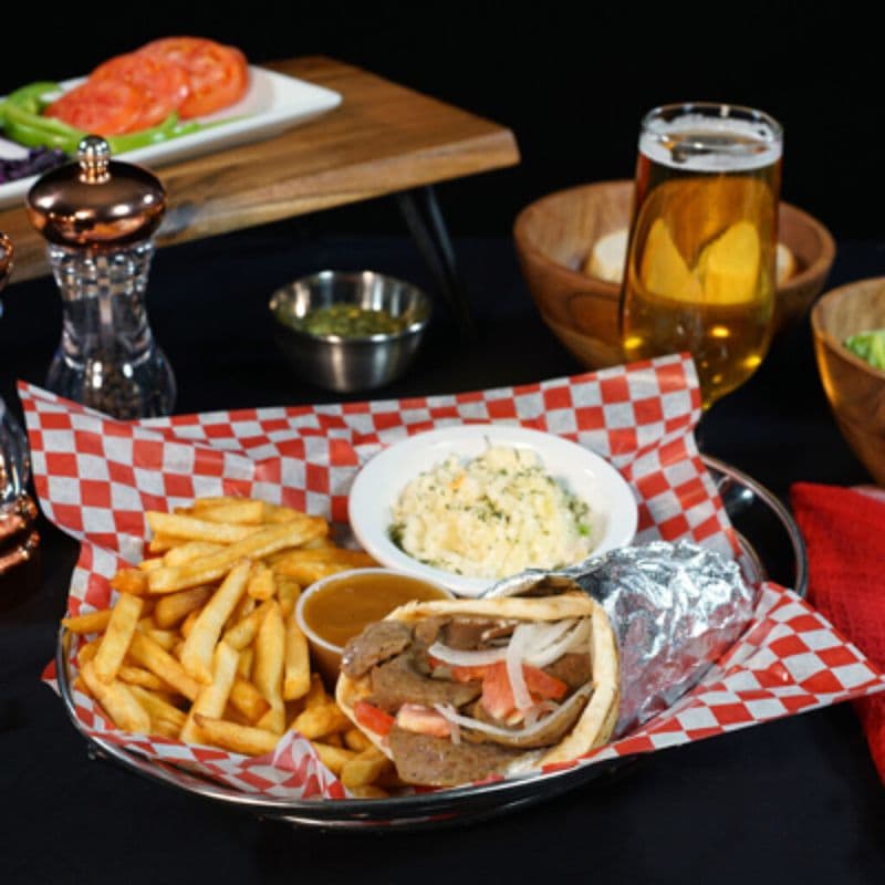 Pita gyros (assiette)