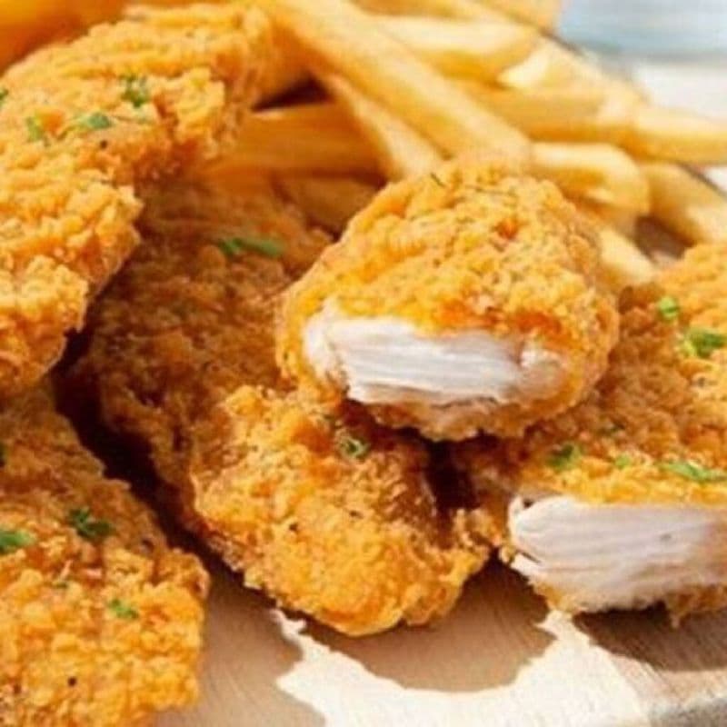 4 Tendres filets de poitrine de poulet croustillants / 4 Tender and Crispy Chicken Breast Fillets