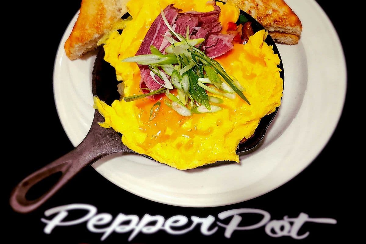Corned Beef Pepper Pot Hash