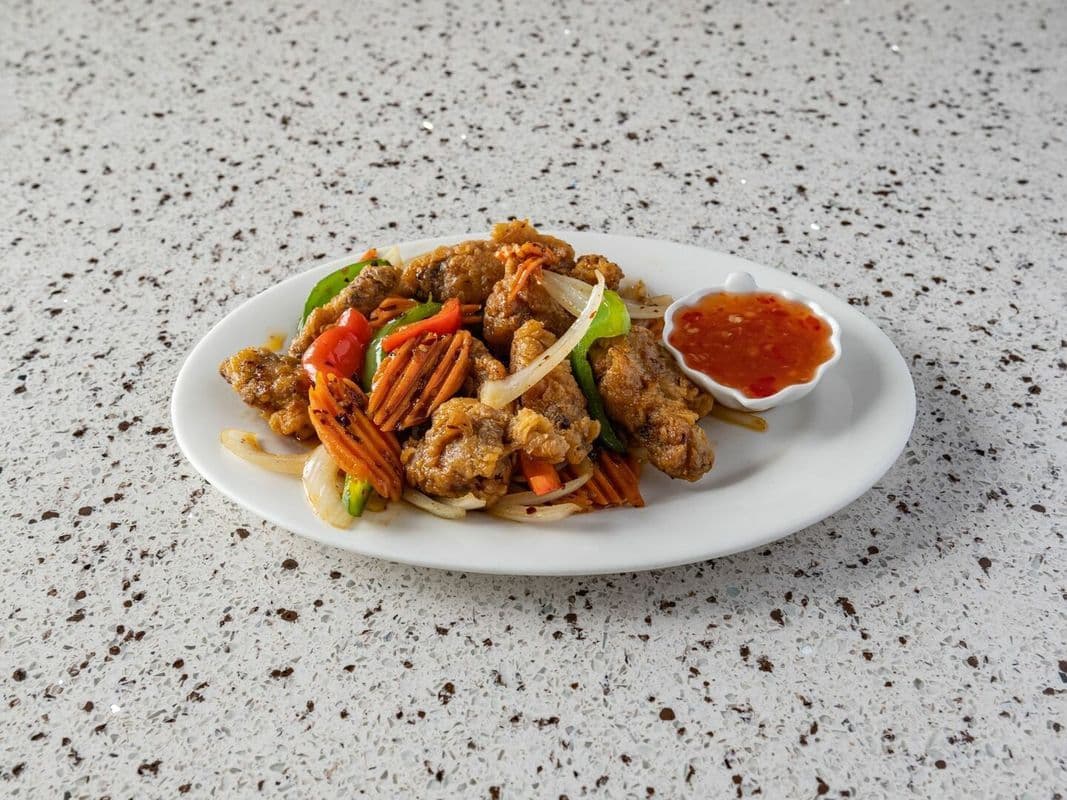 9. Deep Fried Chicken Wings with Stir Fried Assorted Vegetables