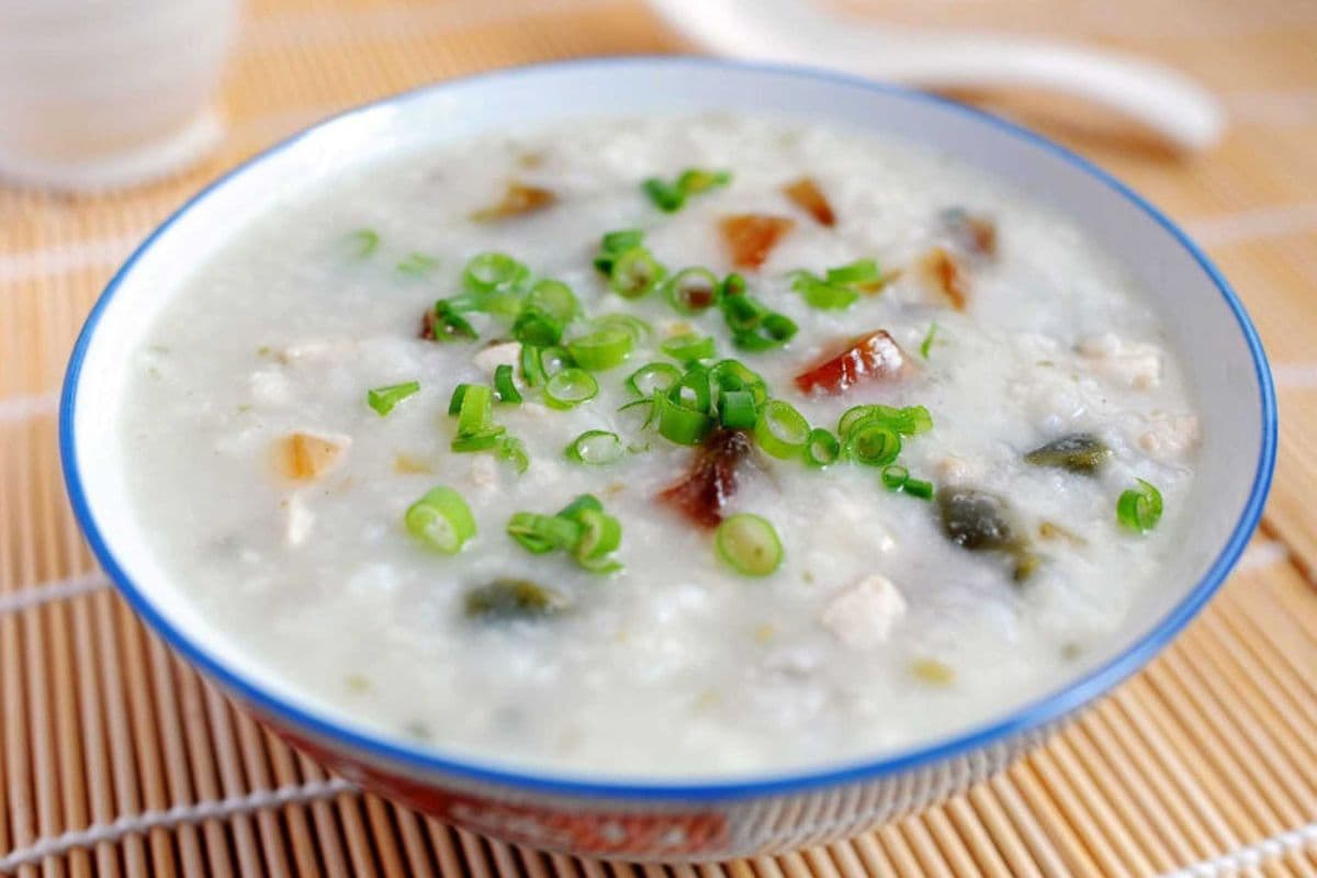 E8. Congee with Preserved Egg and Pork