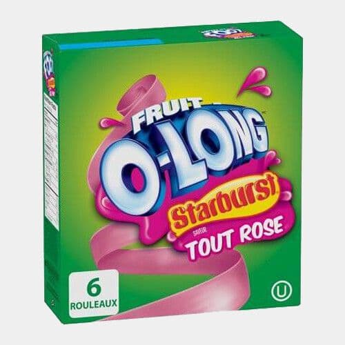 Starburst Fruit O-Long Tout rose fraise (6 rouleaux) / Starburst Fruit O-Long Tout Rose Strawbery (6 Rolls)