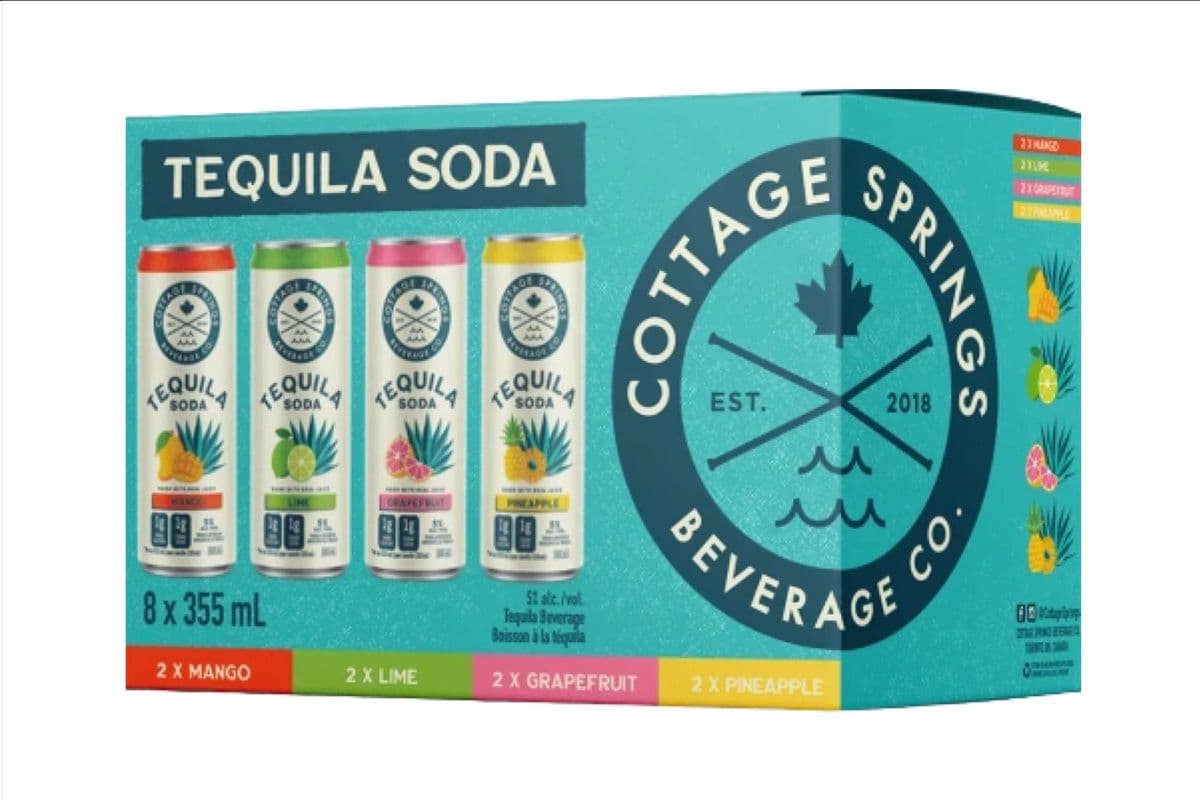 Cottage Spring Tequila Soda, 12x355mL cans (12 x 355ml)
