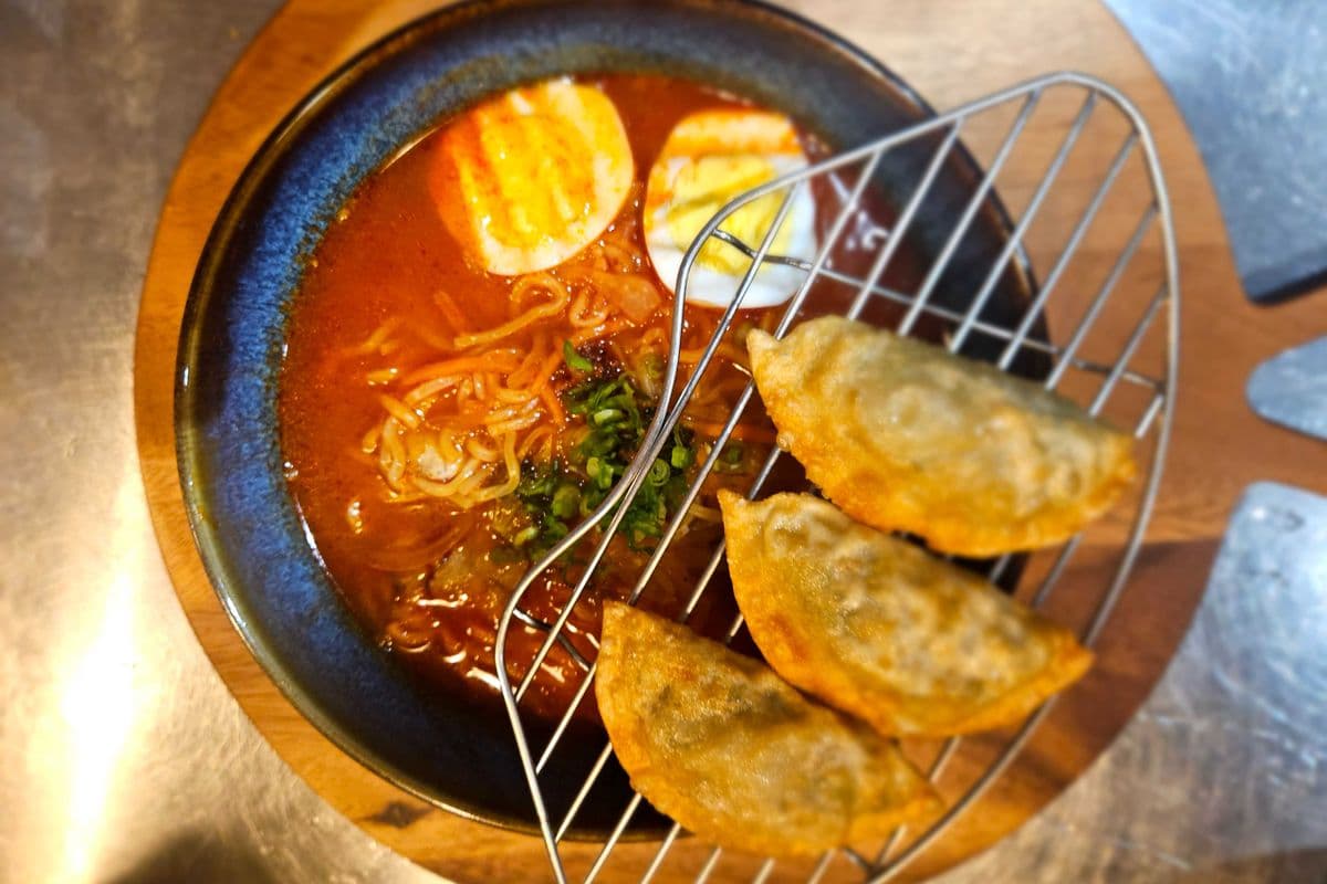 X-6 Pork Dumpling Red Spicy Ramen