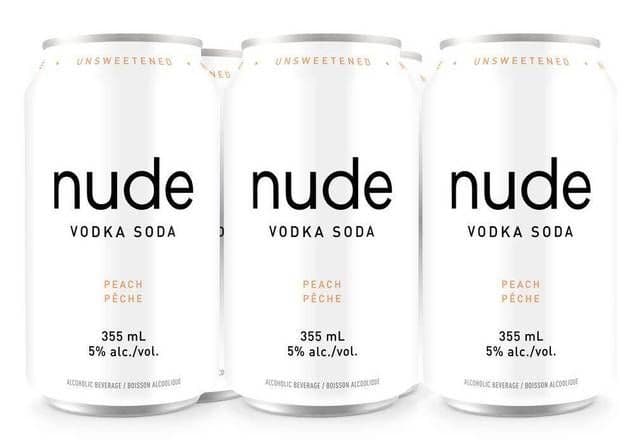 Nude Peach Vodka Soda (6 Cans) (6 x 355 ml)