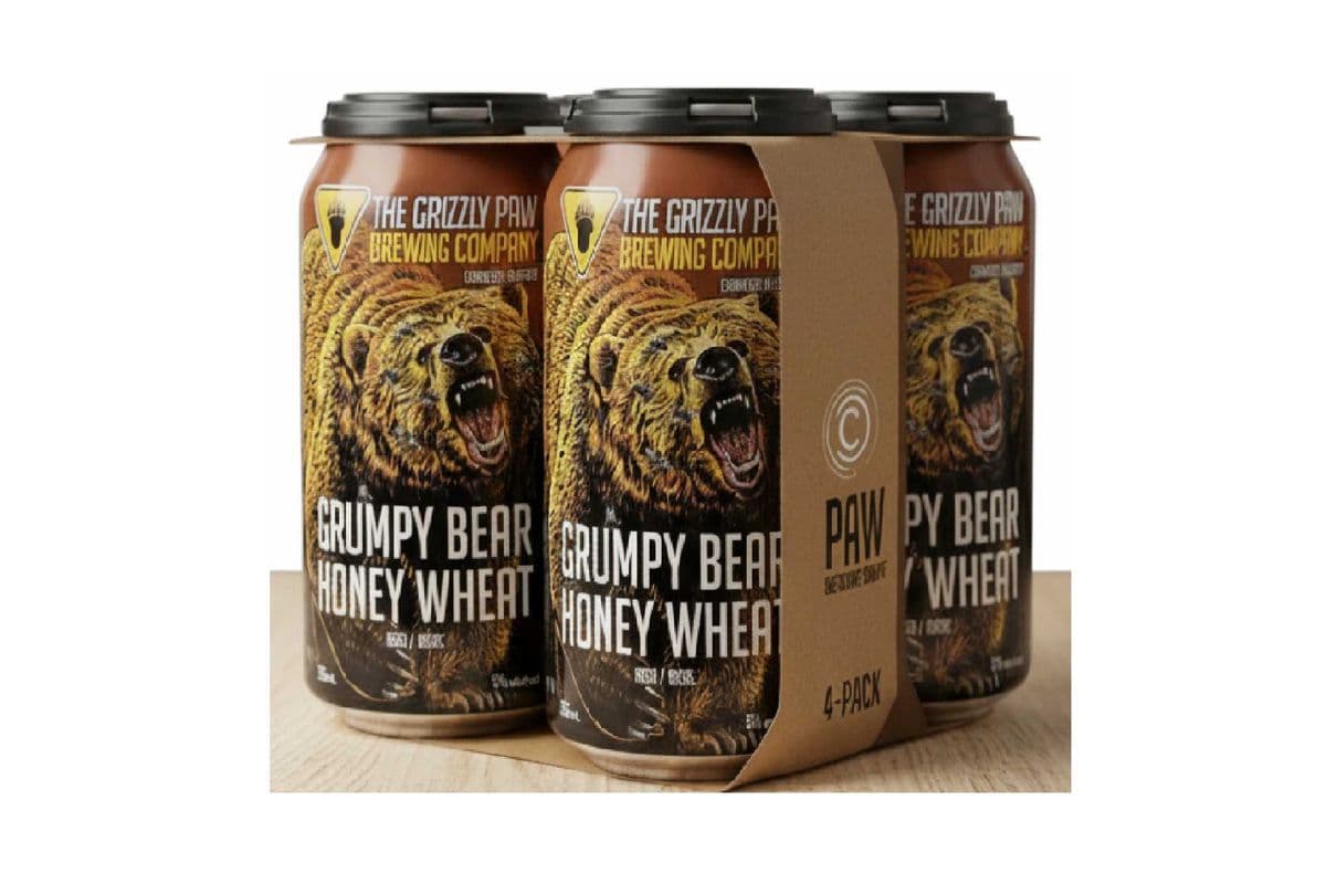 The Grezzly Paw Grumpy Bear Honey Wheat (4 x 355 ml)