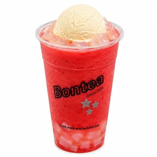 Strawberry  w/ Lychee & Ice Cream / 雪糕草莓捞椰冰沙