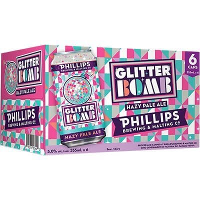 Phillips Brewing Glitterbomb Hazy Pale Ale, 6 x 355 ml