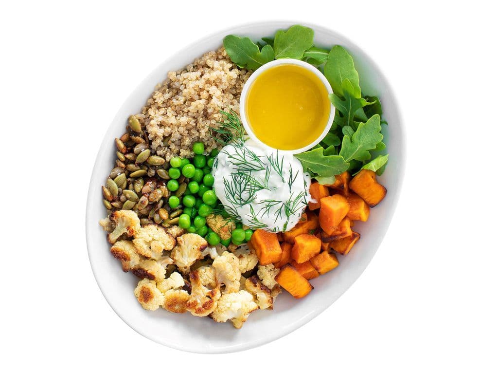 Roasted Cauliflower and Tzatziki Bowl