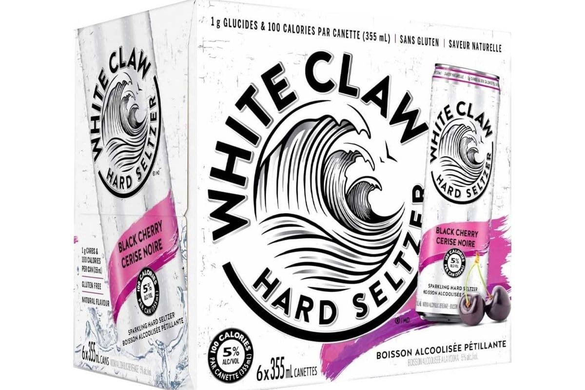 White Claw Black Cherry Hard Seltzer (6 Cans) (6 x 355 ml)