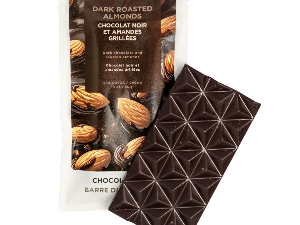 Dark Roasted Almond, Chocolate Bar