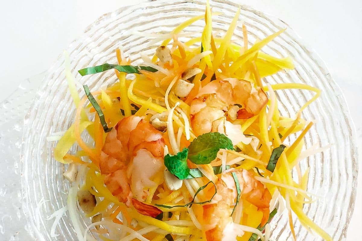 Sweet Mango with Tiger Prawns