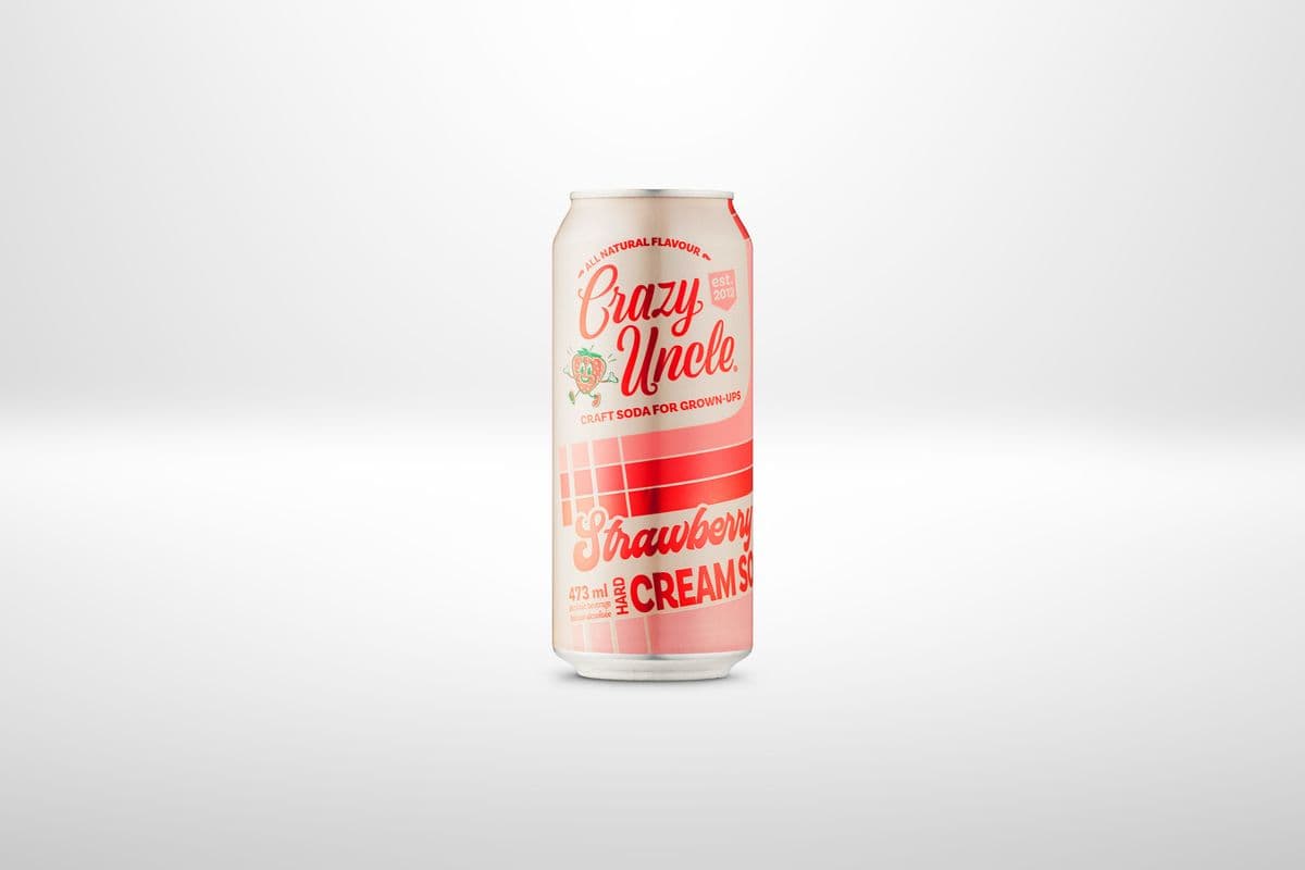 Crazy Uncle Strawberry Cream Soda (1 x 473 ml)