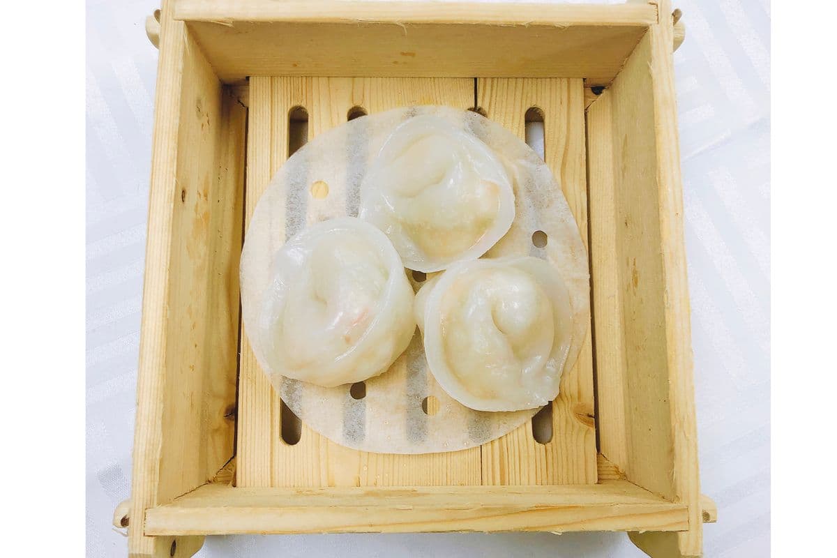 120-Raviolis aux crevettes et pétoncles fraîches (3mcx) 带子饺