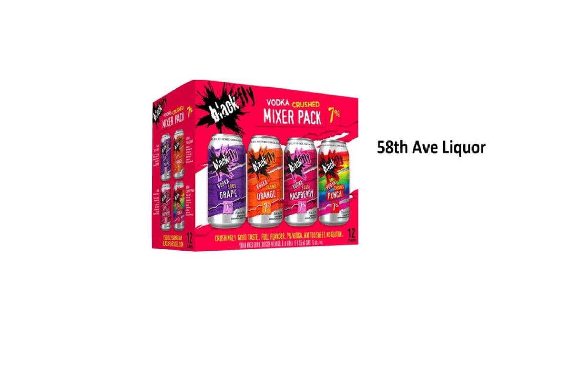 BLACK FLY VODKA SOUR VODKA CRUSHED MIXER CANS (1 x 12x355ML)
