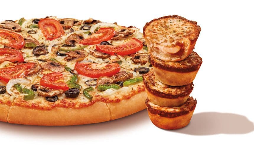 Veggie Pizza with Cheese & Herb Crazy Puffs
