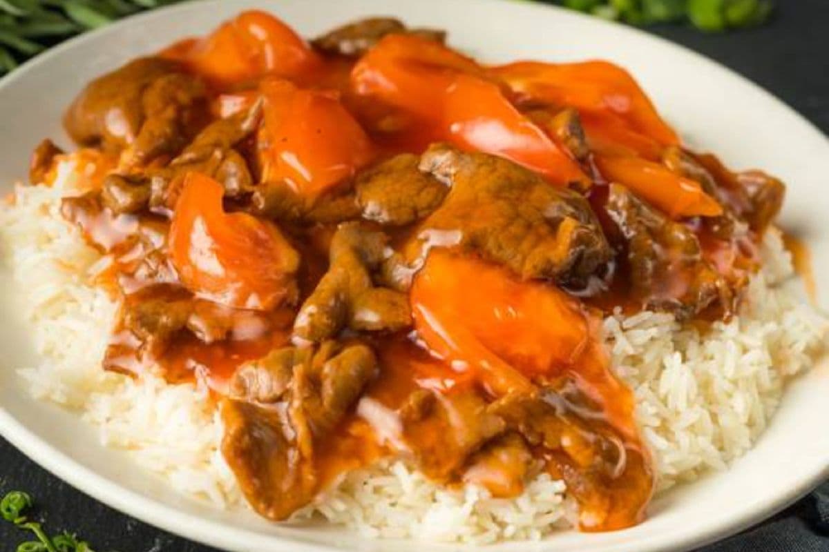 Beef with Tomato on Rice