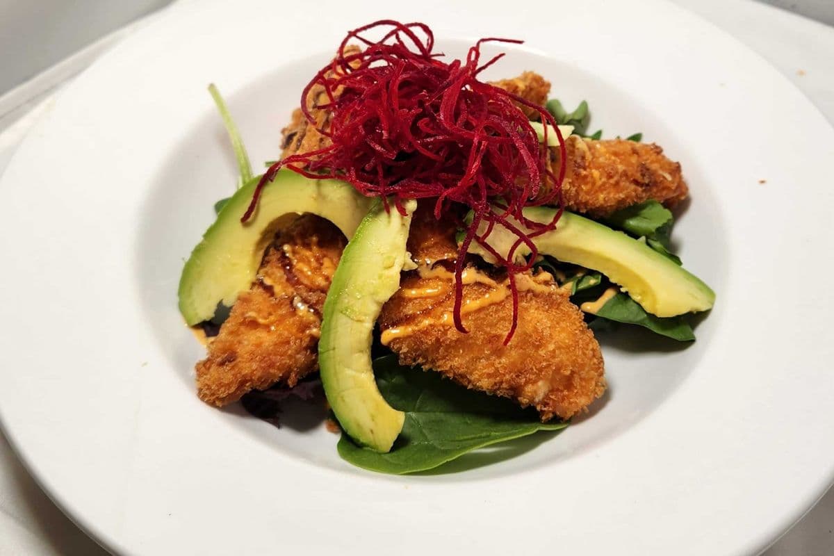 Salmon Karaage Salad