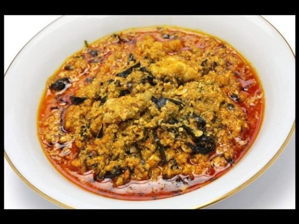 (COWSKIN ONLY) Egusi Stew Combo w/ Pounded Yam