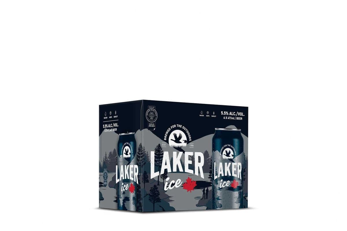 Waterloo Brewing Laker Ice Lager Beer (6 x 473 ml) (6 x 473 ml Cans)