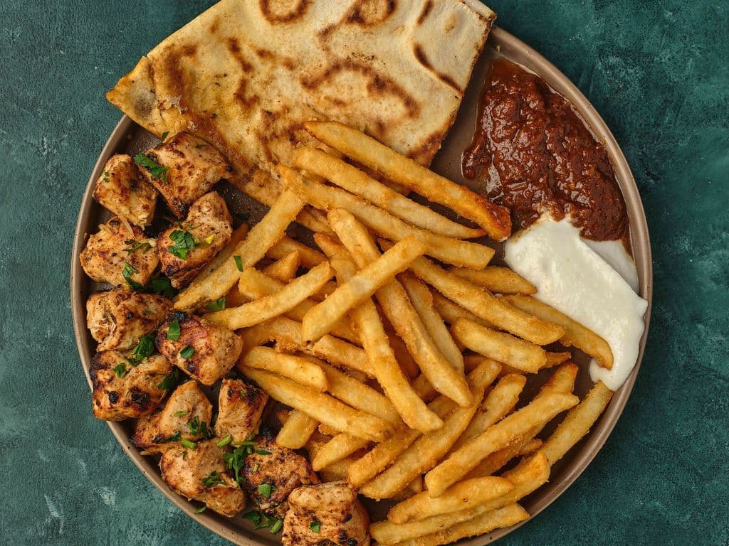 Shish Taouk Plate with Fries