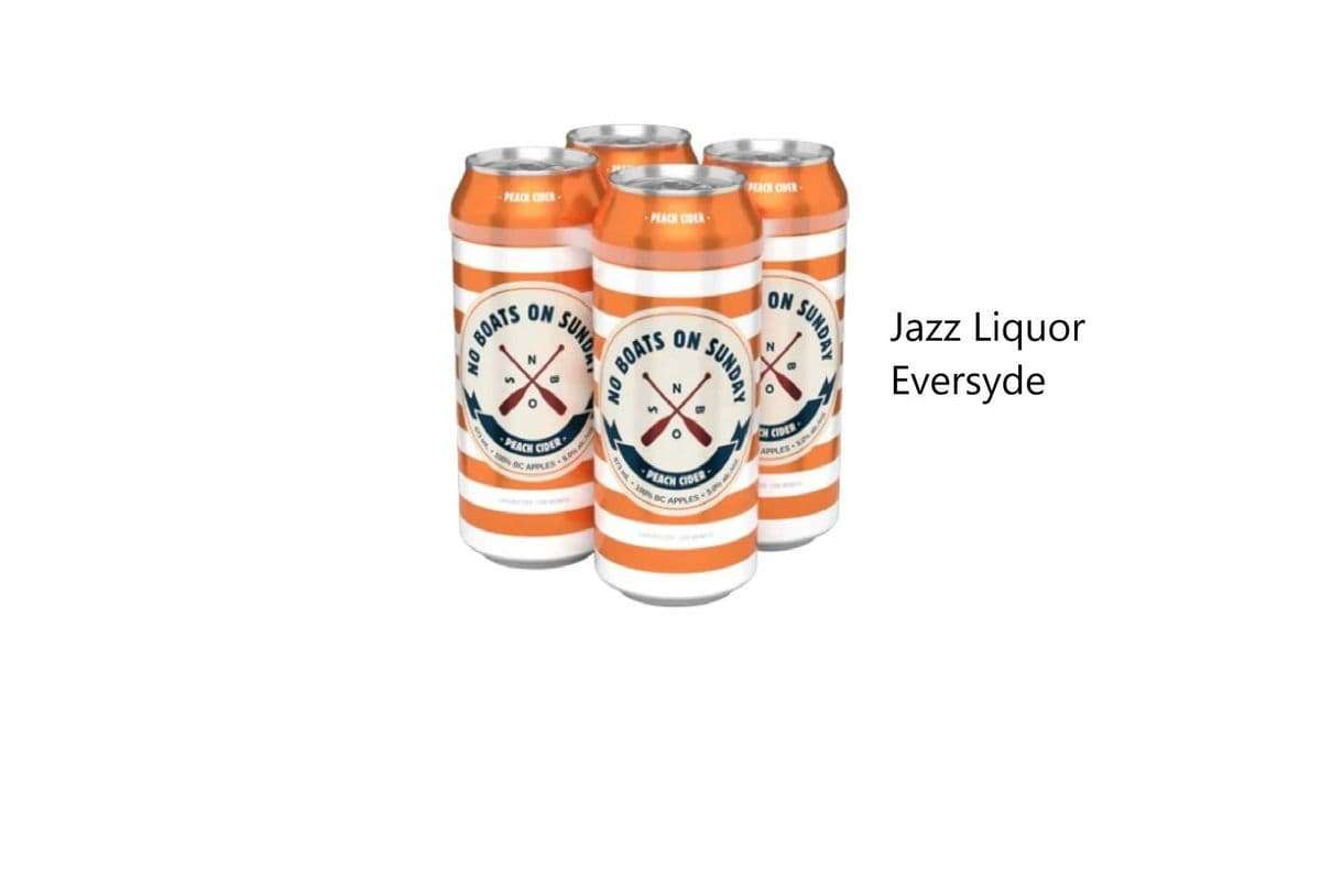 NO BOATS ON SUNDAY PEACH CIDER CANS (1 x 4x473ML)