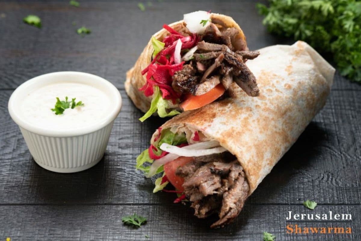 Beef Shawarma Wrap with Everything Topping Combo