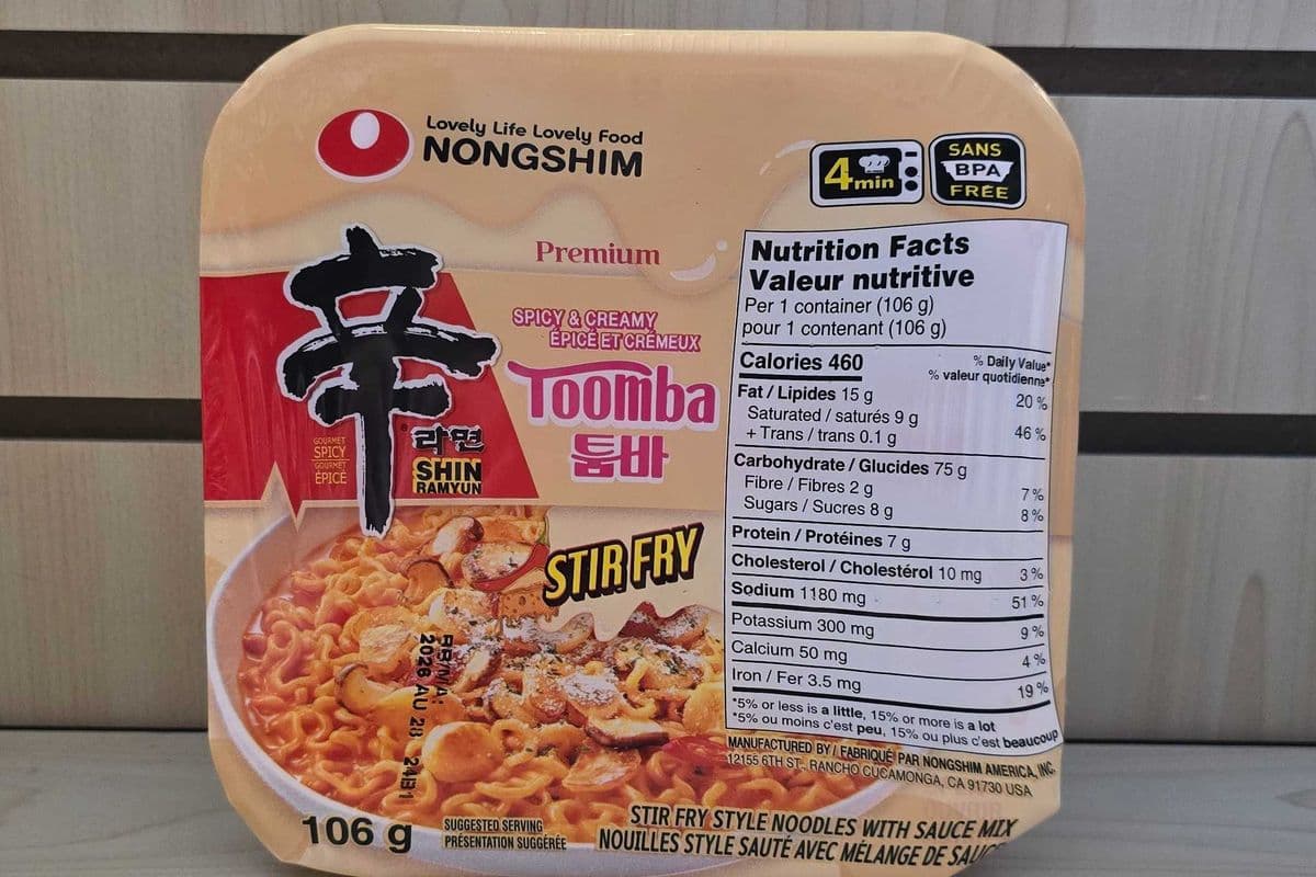 NONGSHIN Shin Toomba Spicy & Creamy Stir-Fry Noodles