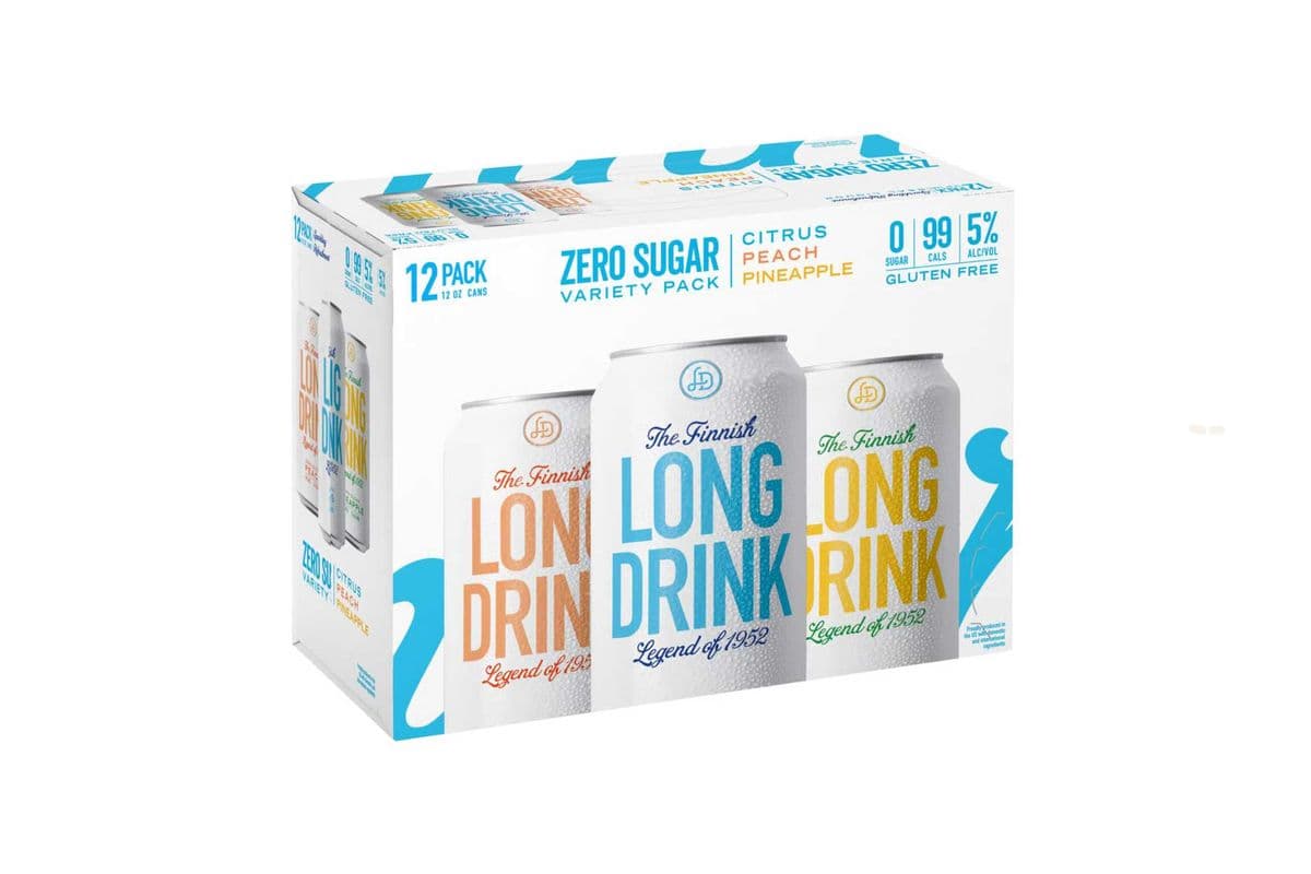 The Finnish Long Drink Zero Sugar Variety Pack (12 Cans) (1 x 12x355ML)