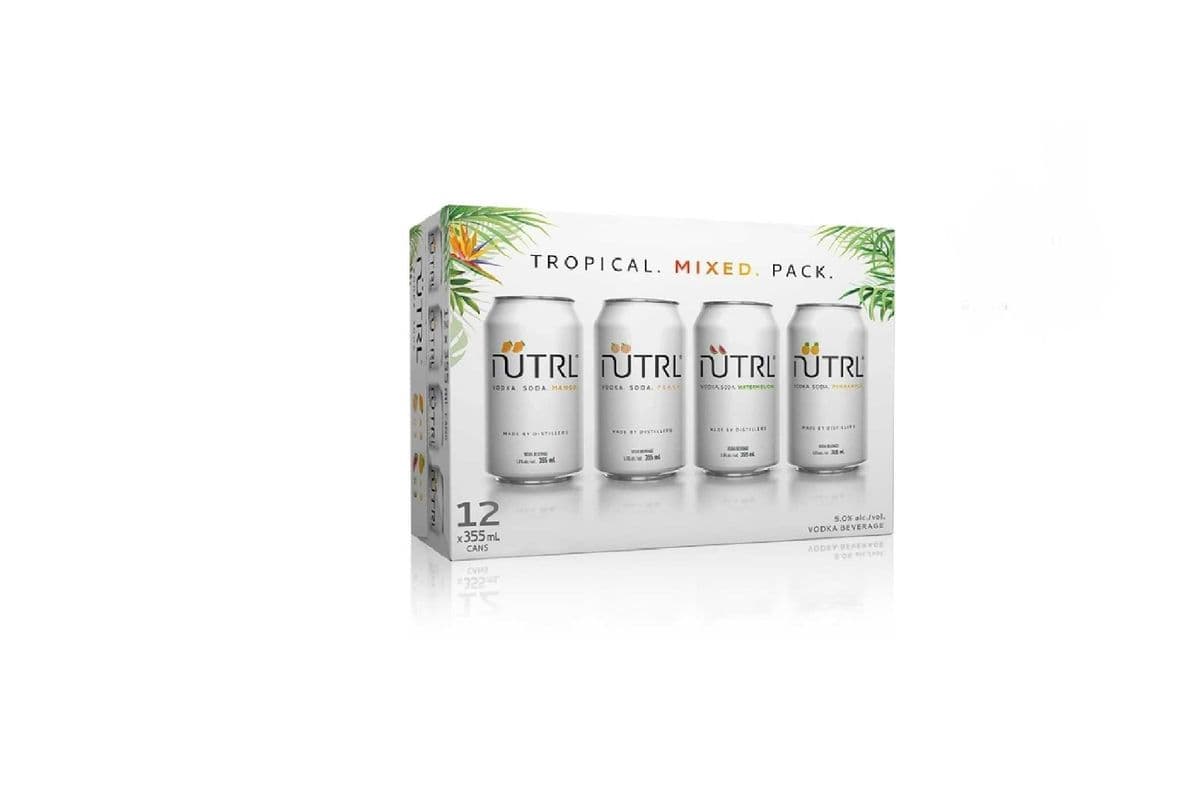 Nutrl Vodka Soda Tropical Mixed Pack (12 x 355ml cans)