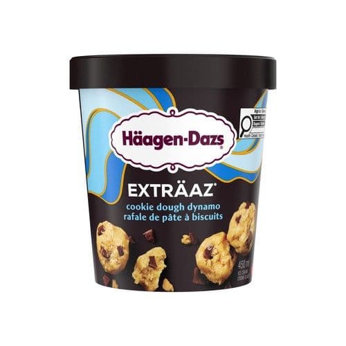 Haagen-Daz Extraaz Rafale de Pate a Biscuits 450ml/ Haagen-Daz Extraaz Cookie Dough Dynamo 450ml