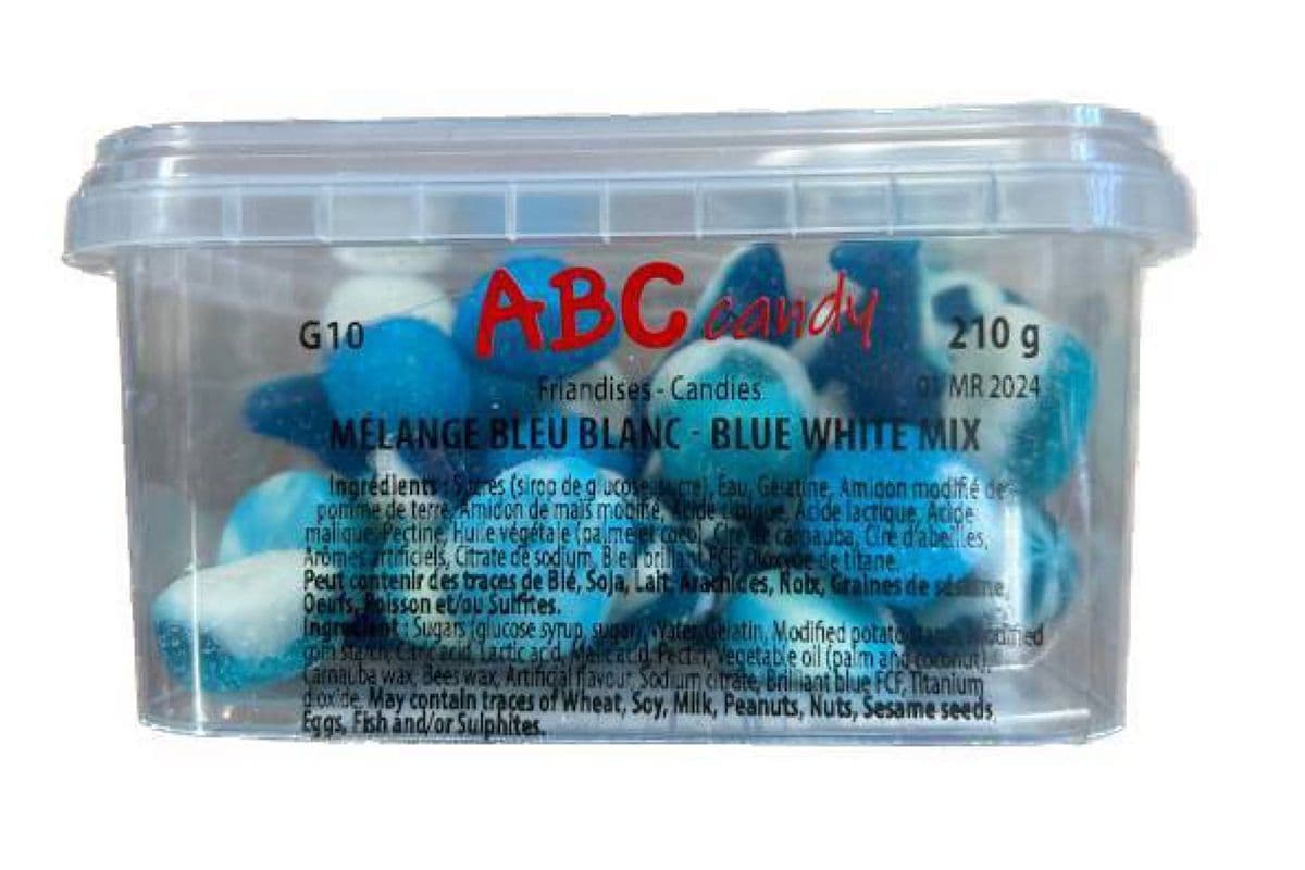 ABC Candy - Contenant - Mélange Bleu Blanc / Container - Blue White Mix