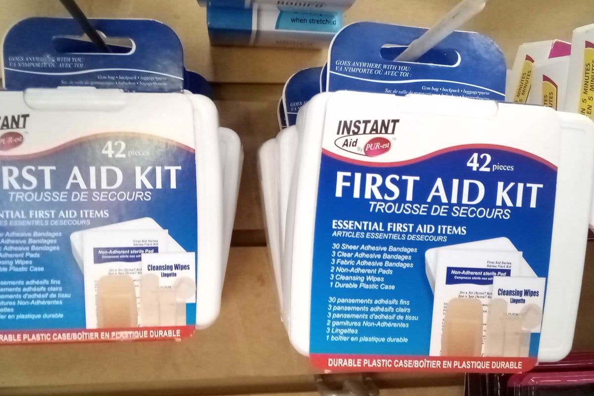 Instant first aid kit