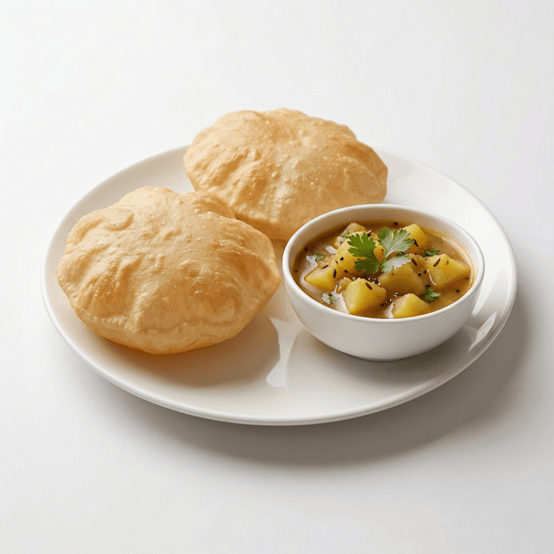 Aloo ki Sabzi with Puri (2 pcs)