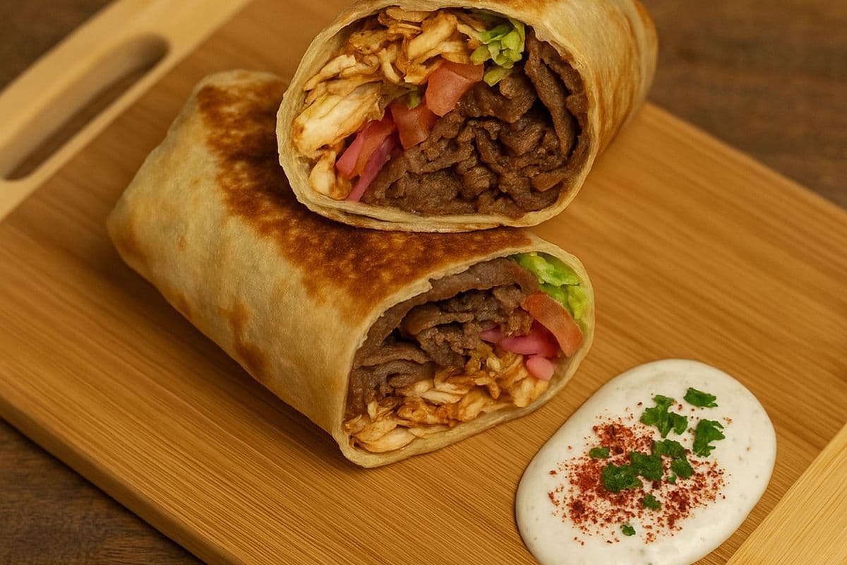 Chicken and Beef Mixed Wrap