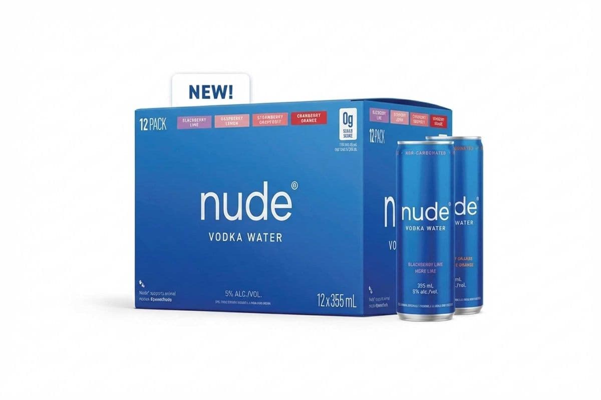 141841. NUDE VODKA WATER VARIETY PACK (12 x 355ML (CANS))