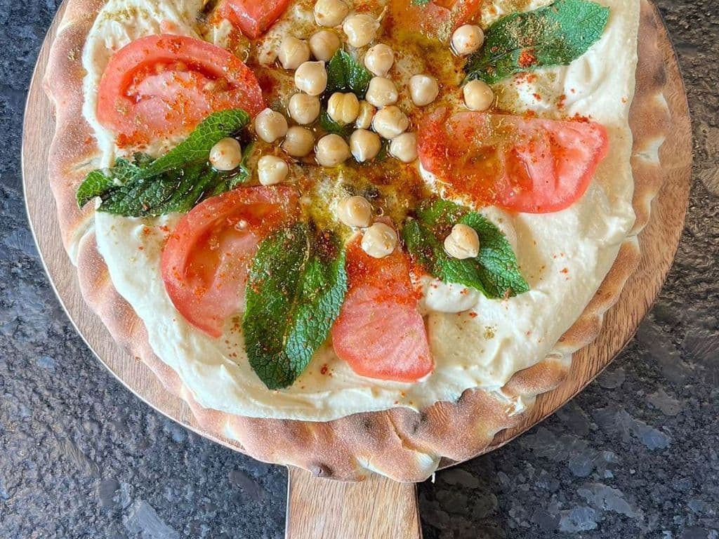 Falafel Hummus Deluxe Manakish